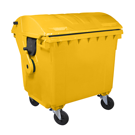 Container cu capac semi-rotund PREMIUM HDPE 1100 L